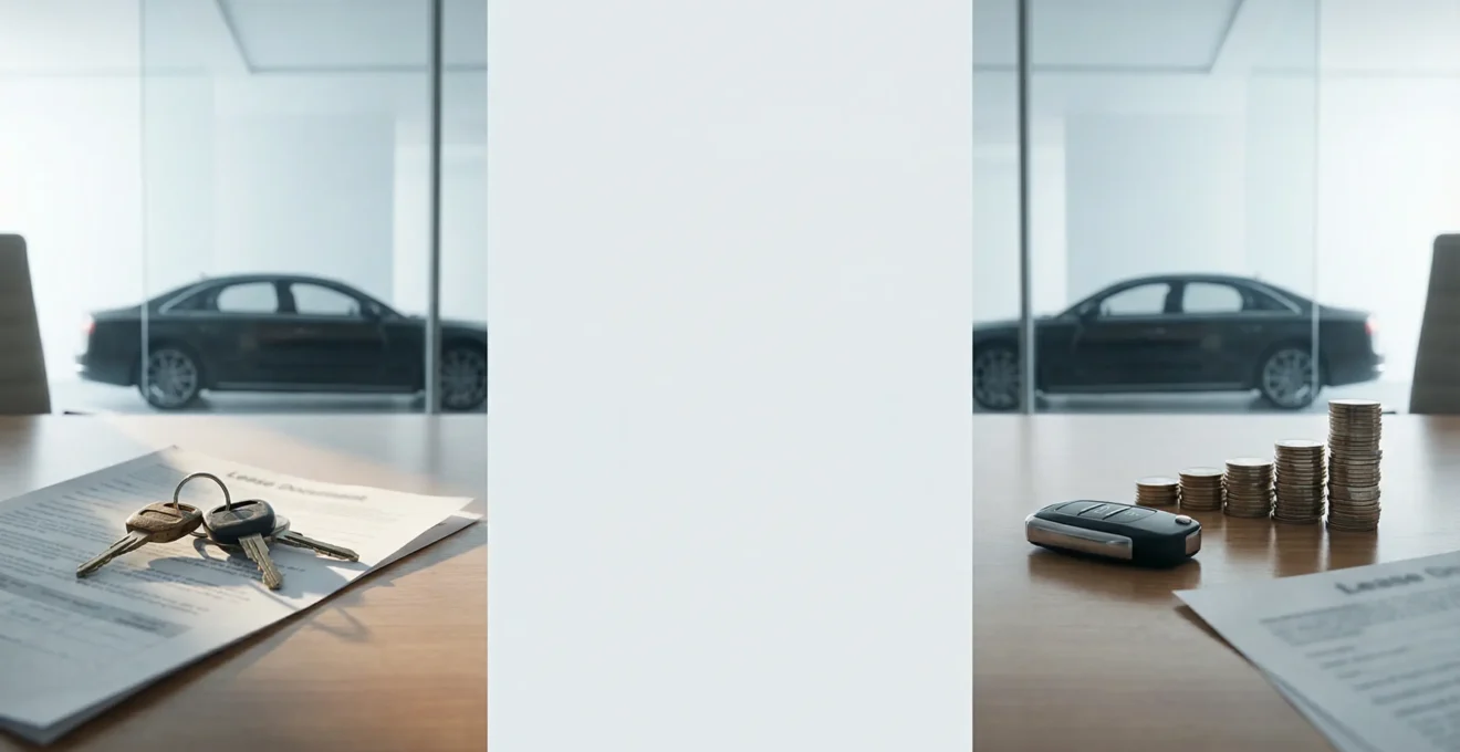 Comparaison visuelle entre LOA et crédit auto pour un budget mensuel de 300 euros