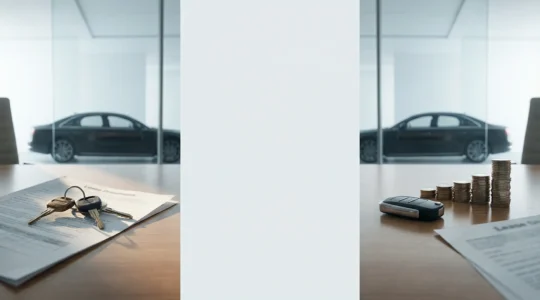 Comparaison visuelle entre LOA et crédit auto pour un budget mensuel de 300 euros