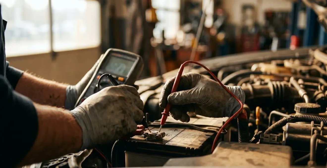 Utilisation d'un multimètre pour mesurer une fuite de courant sur batterie automobile