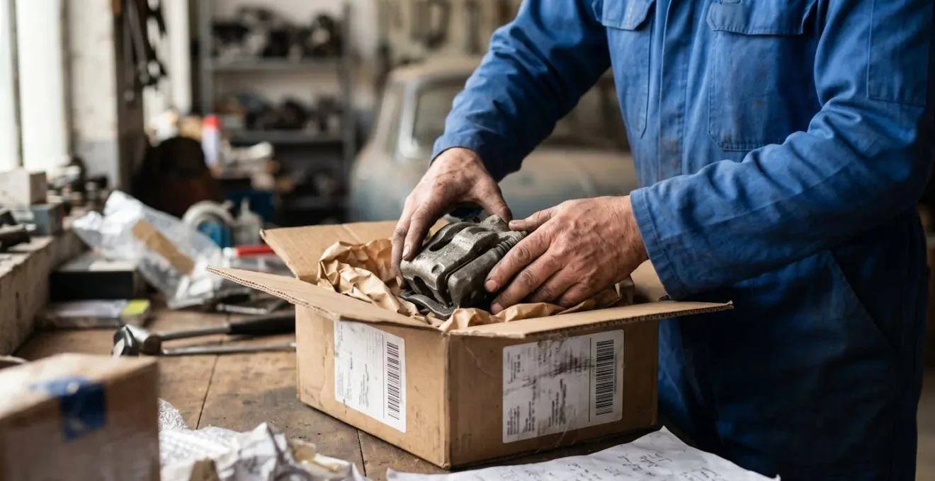 Processus de retour de consigne pour une pièce automobile en échange standard